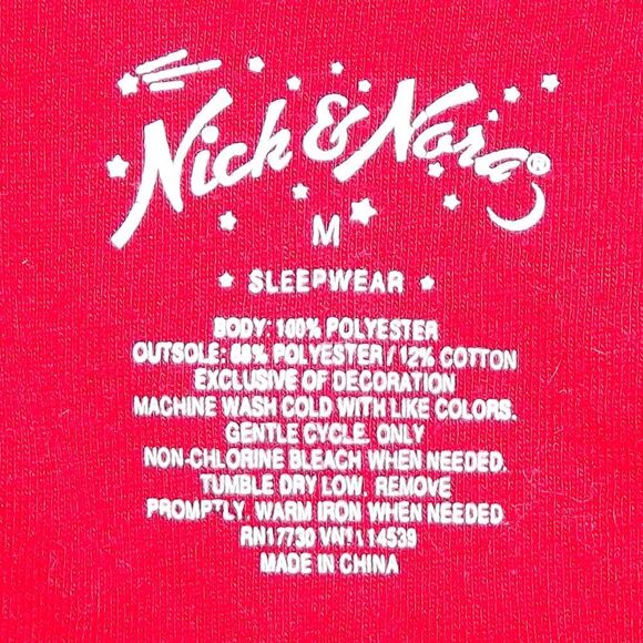 NICK & NORA Sock Monkey Footie Pajamas/Union Suit, M, Red/White, Zips, Pockets - Picture 12 of 12